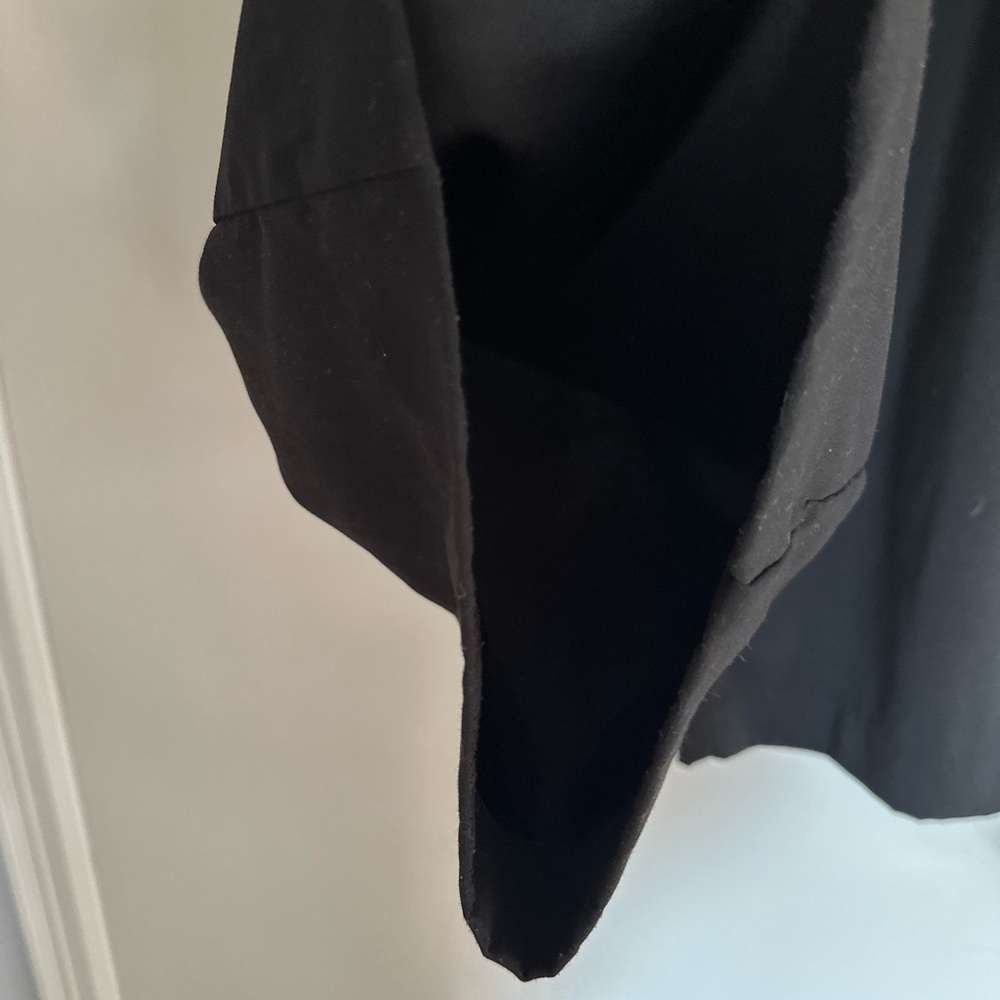 Zara Sz: M  Black Wide Leg Cropped Pull On Sailor Pant Large Button Accent - Picture 11 of 12
